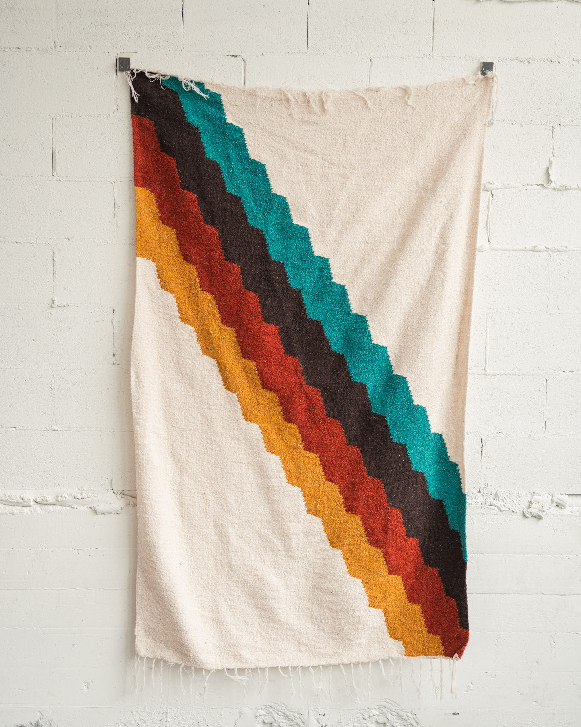 diagonal striped blanket