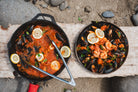 Oaxacan Barro negro plate full of seafood