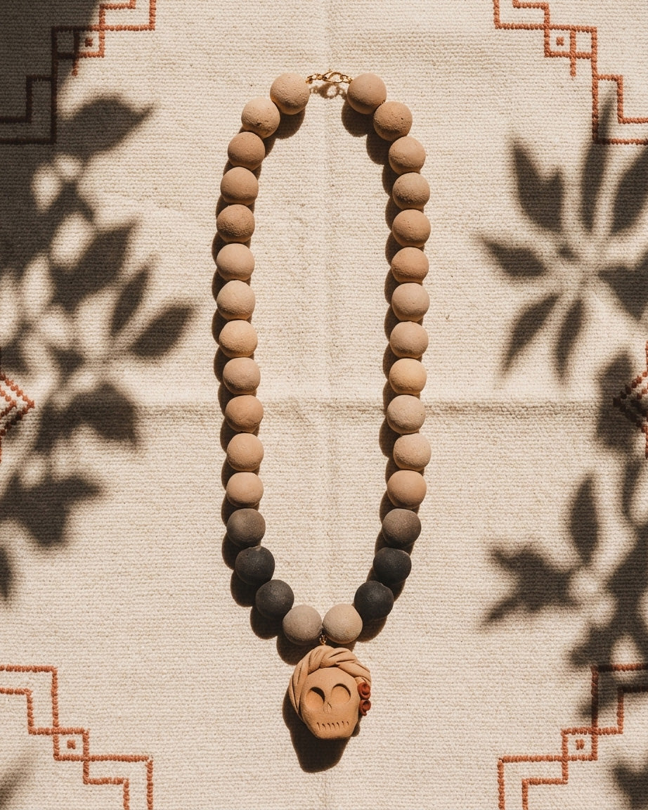 barro negro catrina oaxaca necklace