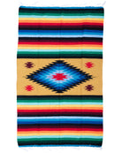 Rainbow diamond pattern mexican blanket