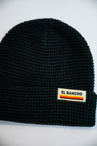 Black waffle beanie