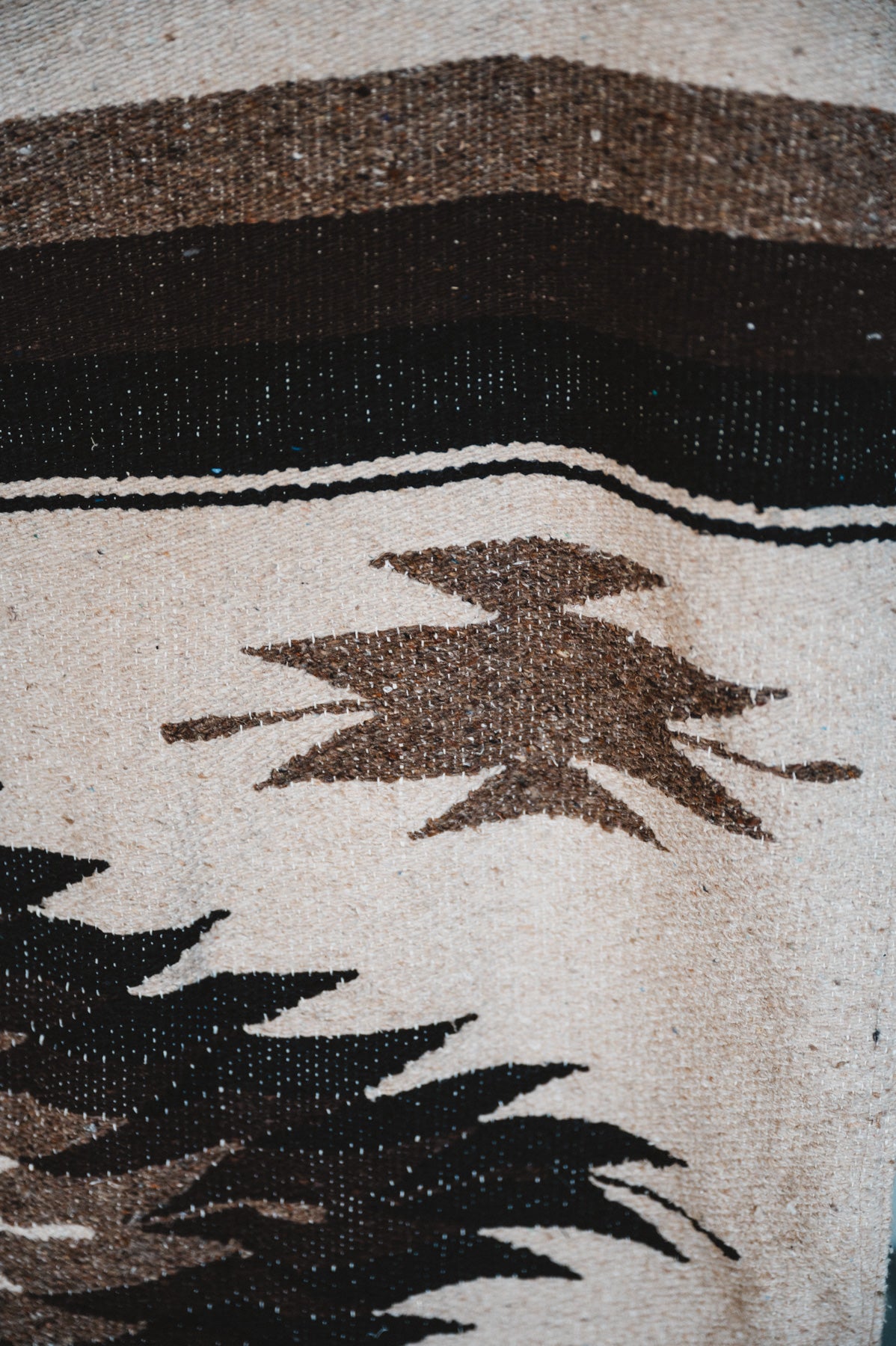 Brown handwoven mexican blanket for dogs 