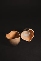 Heart shaped ceramic coffee cup