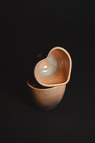 Heart shaped ceramic coffee cup
