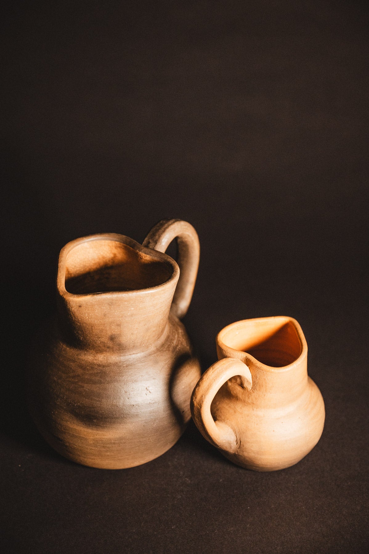 Large Oaxacan Smokey clay heart shaped pitcher