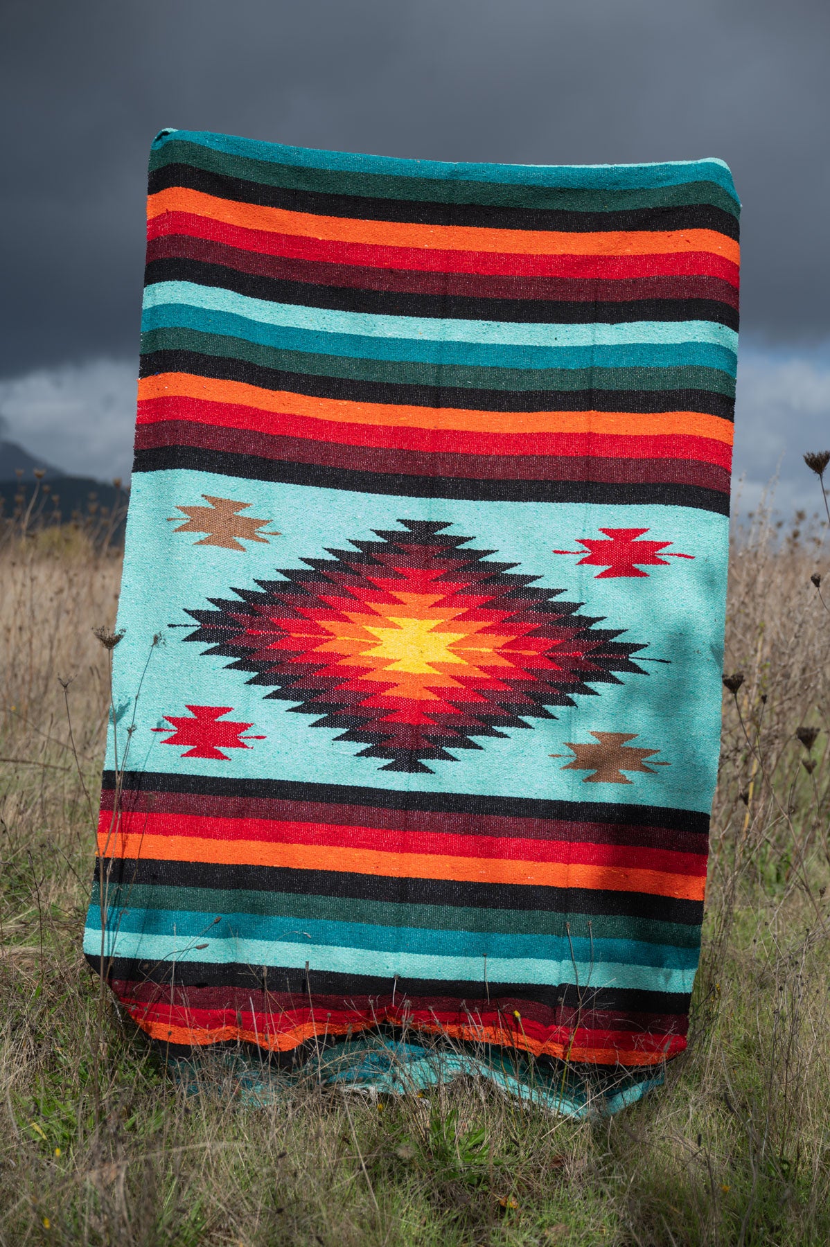 Conco Diamantés Mexican Blanket Hippies.com - Baja Hoodies Vibrant Diamond - Mexican Blanket