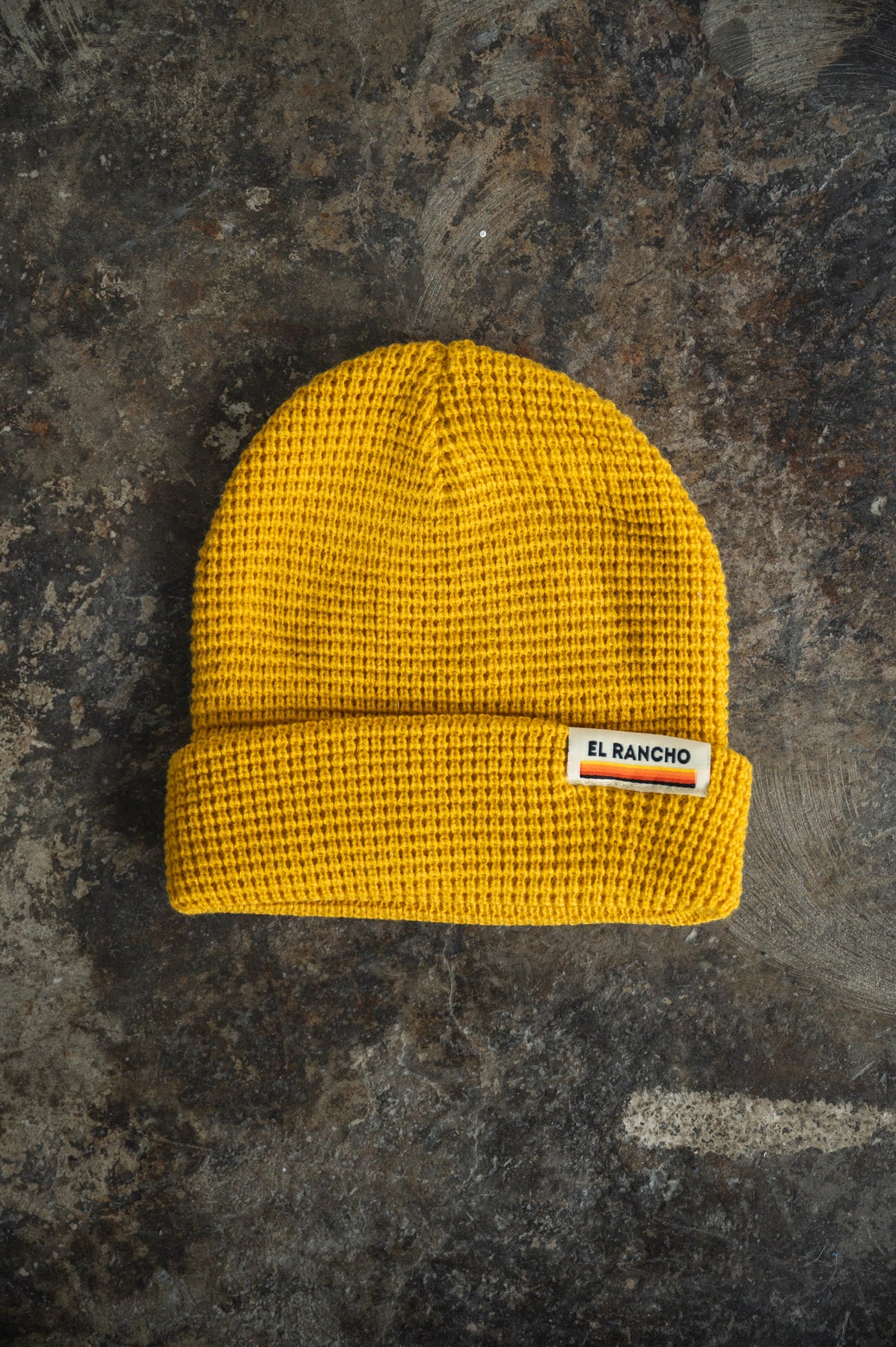 Yellow Waffle Beanie