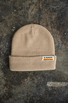 Tan waffle beanie