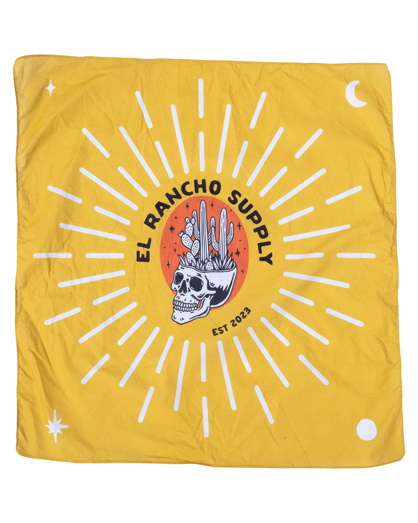 Yellow skull design bandana
