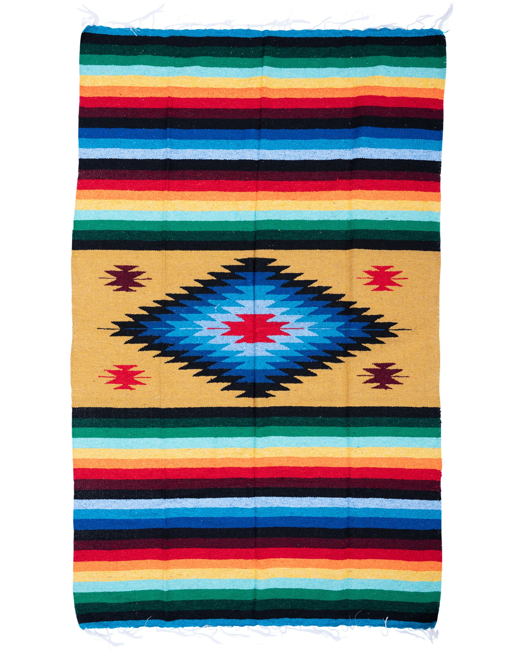 Conco Diamantés Mexican Blanket DIAMANTE Mexican Blanket Heavyweight BLUE #21 Throw Mexico
